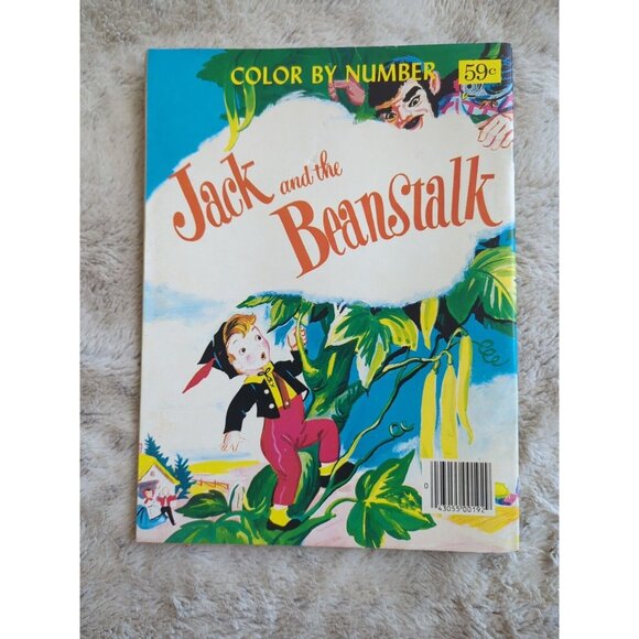 Jack And The Beanstalk Color By Numbers Coloring Book Kids Unused 60s Reprint SC - Picture 5 of 5